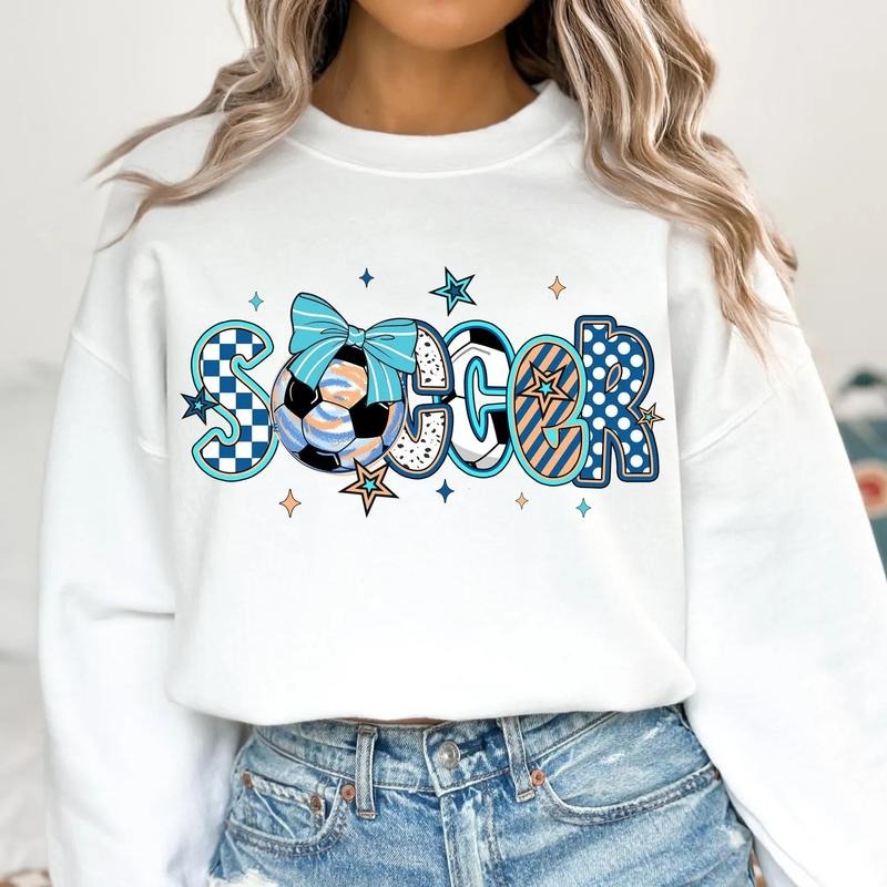 Blue Soccer DTF Transfers - THIS IS NOT A SHIRT Hoodie, Sweatshirt | RetroVerseTees.com