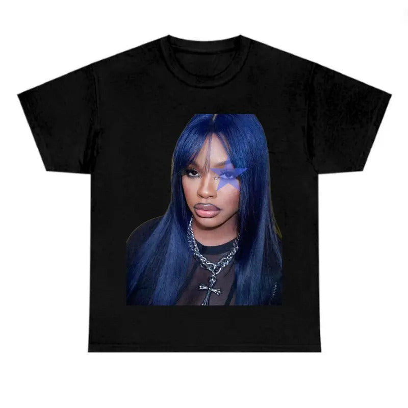 Blue Star JT Graphic Black Shirt Classic Cotton Hoodie, Sweatshirt | RetroVerseTees.com