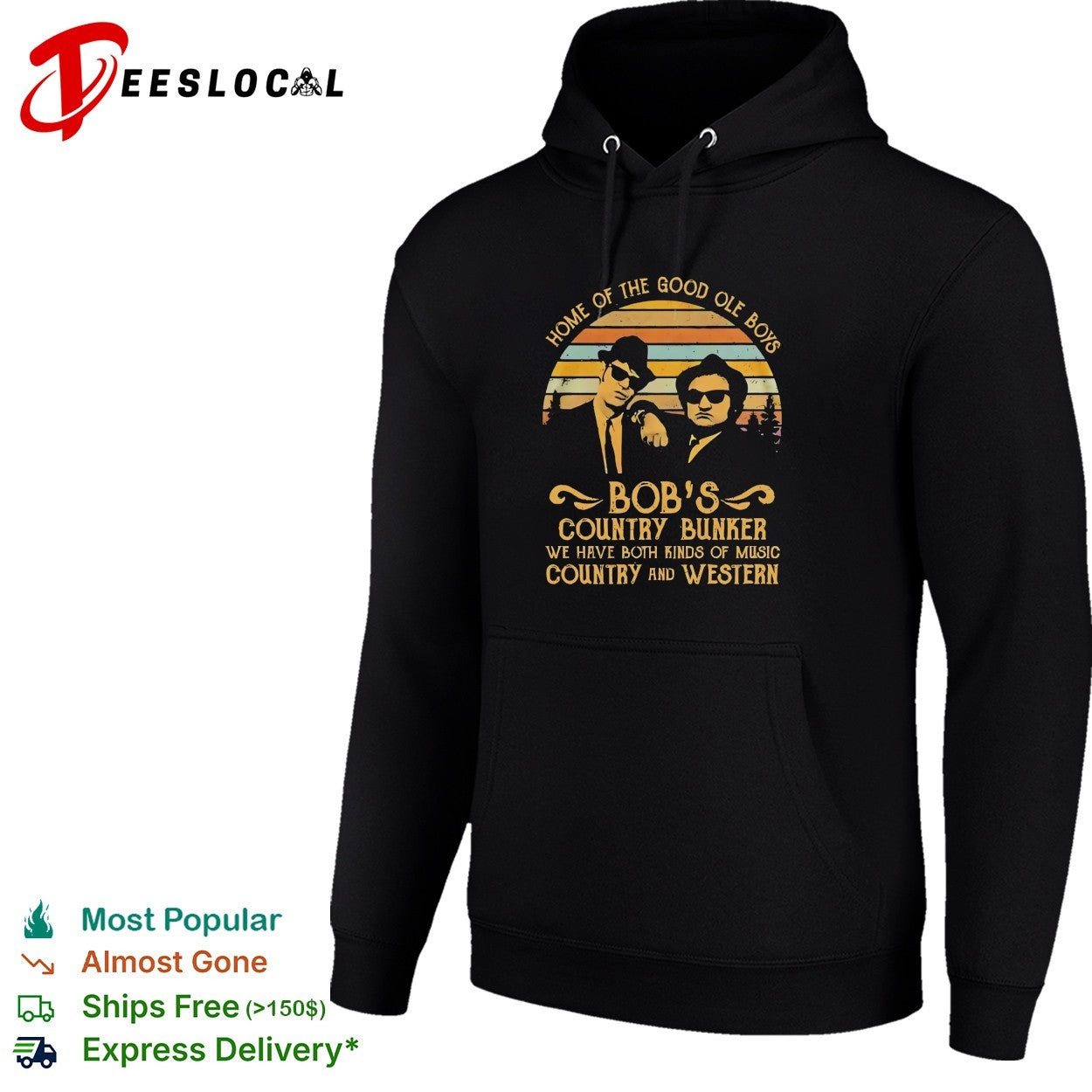 Blues Brothers Bob’s Country Bunker both kinds of music shirt