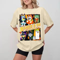 Bluey Co Halloween Unisex T-Shirt, Bluey Halloween T-Shirt, Halloween Gifts, Gift For Her, Gift For Him Fabric Top...