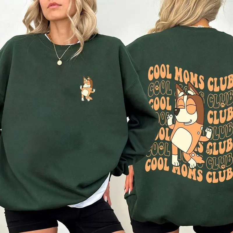 Bluey Cool Mom Club Shirt | Bluey Cool Mom Shirt Best Price Hoodie, Sweatshirt | RetroVerseTees.com
