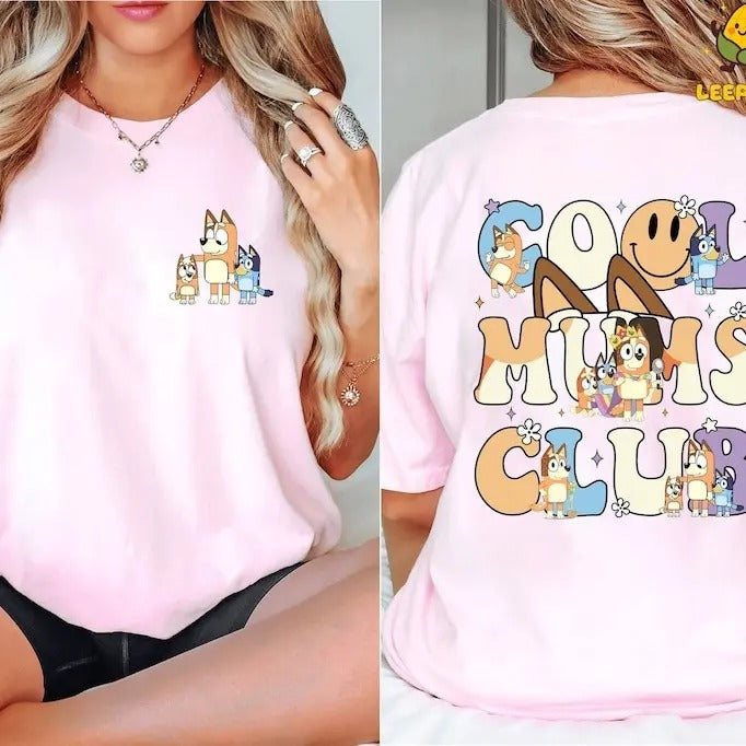 Bluey Cool Mom Club Shirt, Bluey Mum Shirts, Chilli Heeler Shirts, Bluey Birthday Shirt, Bluey Chilli Heeler Shirt, Bluey...