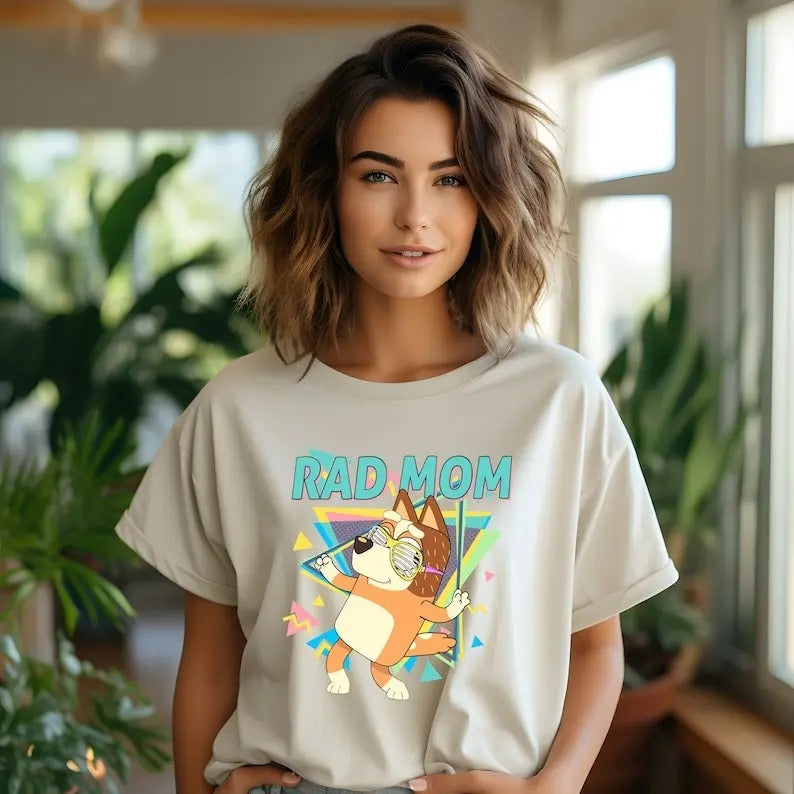 Bluey Cool Mom Club Shirt, Retro Rad Mom Bluey Shirt, Retro Chilli Heeler Shirt, Mom Bluey Shirt, Chilli Heeler, Bluey...