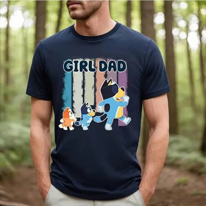 Bluey Girl Dad Shirt , Father's Day Gift Hoodie, Sweatshirt | RetroVerseTees.com
