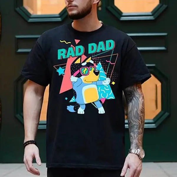 Bluey Rad Dad Shirt , Father's Day Gift Hoodie, Sweatshirt | RetroVerseTees.com