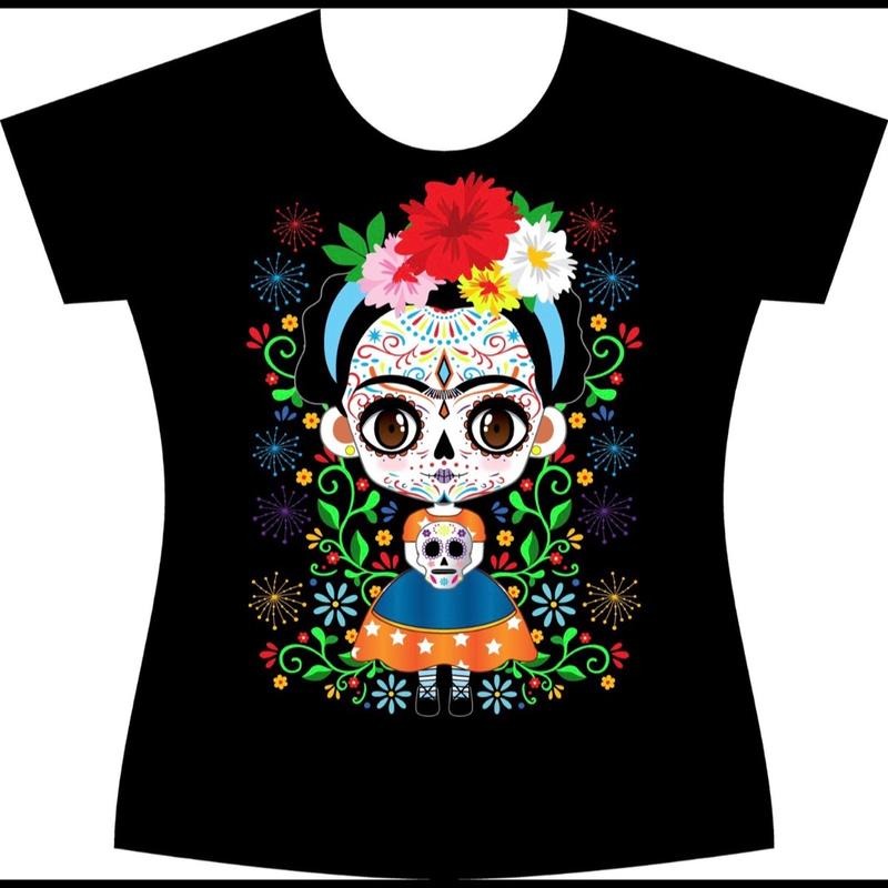 Blusa de Frida catrina Cotton T-Shirts, Hoodie, Sweatshirt | RetroVerseTees.com