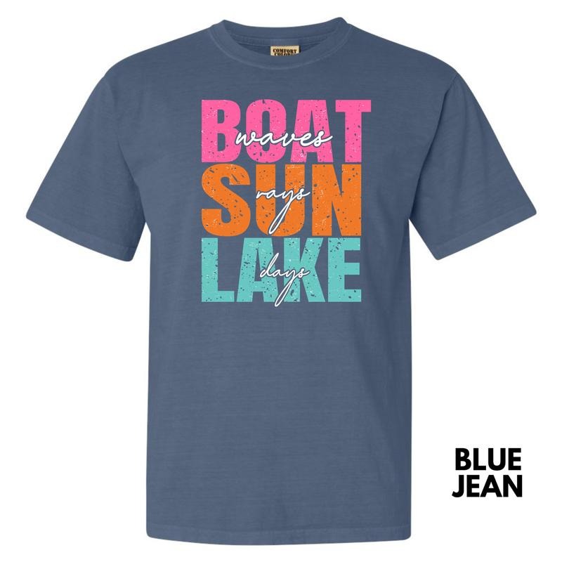Boat Sun Lake Comfort Colors T-Shirt 'NLB' Hoodie, Sweatshirt | RetroVerseTees.com