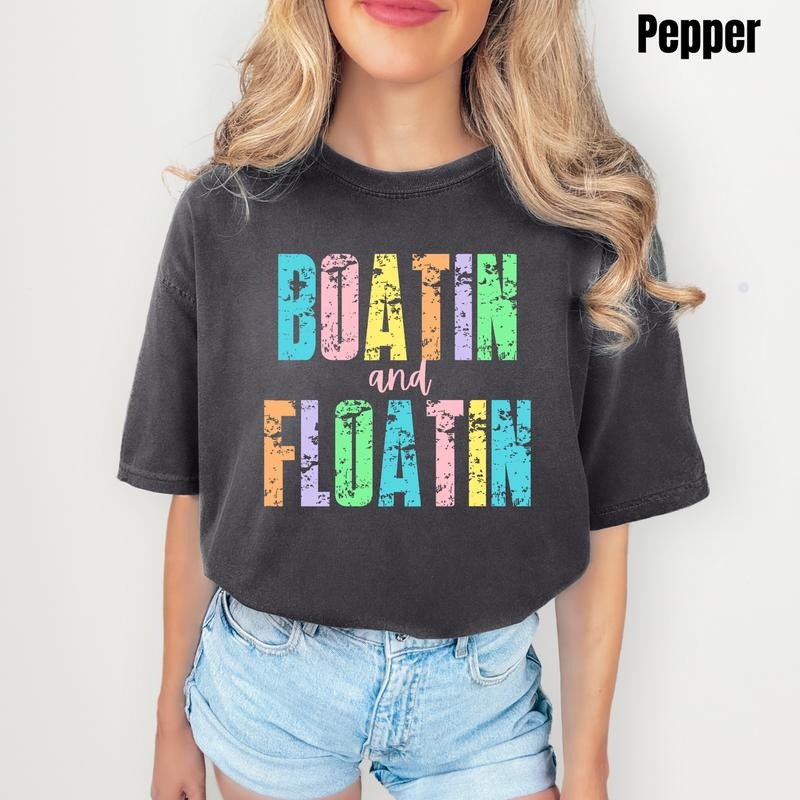 Boatin & Floatin Comfort Colors T-Shirt 'NLB' Hoodie, Sweatshirt | RetroVerseTees.com
