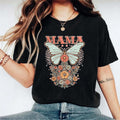 Boho Floral Mama Shirt, Butterfly Lover Mom T-shirt, New Mom Gift Tee, Mothers Day Gift Idea, Spring Vibes Tee For Mommy,...