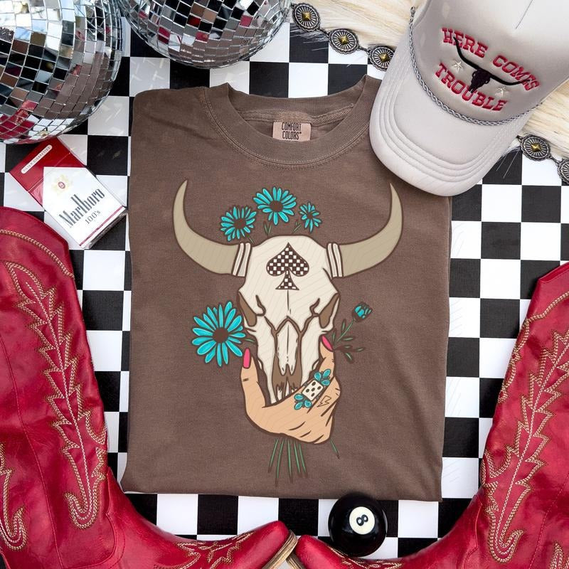 Boho Skull DTF Transfers - THIS IS NOT A SHIRT Hoodie, Sweatshirt | RetroVerseTees.com