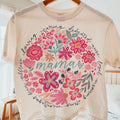 Boho floral mama shirt, mom adjectives shirt,, she is mom shirt,, mama shirt,, abstract floral, mama dtf shirt,, mothers...