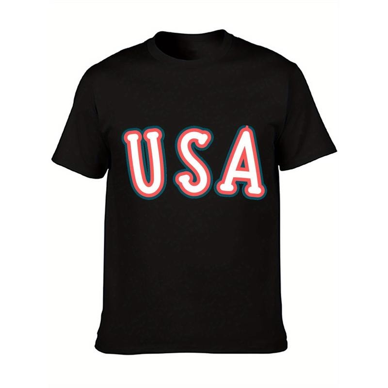 Bold USA Patriotic Design American Pride T-Shirt for Memorial Day Fourth FOG July