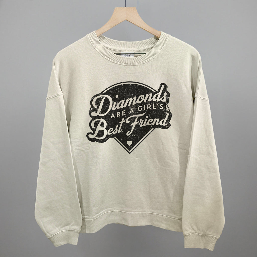Diamonds Are A Girl's Best Friend (Vintage Script) T-Shirts, Hoodie, Sweatshirt | RetroVerseTees.com (Image 3)