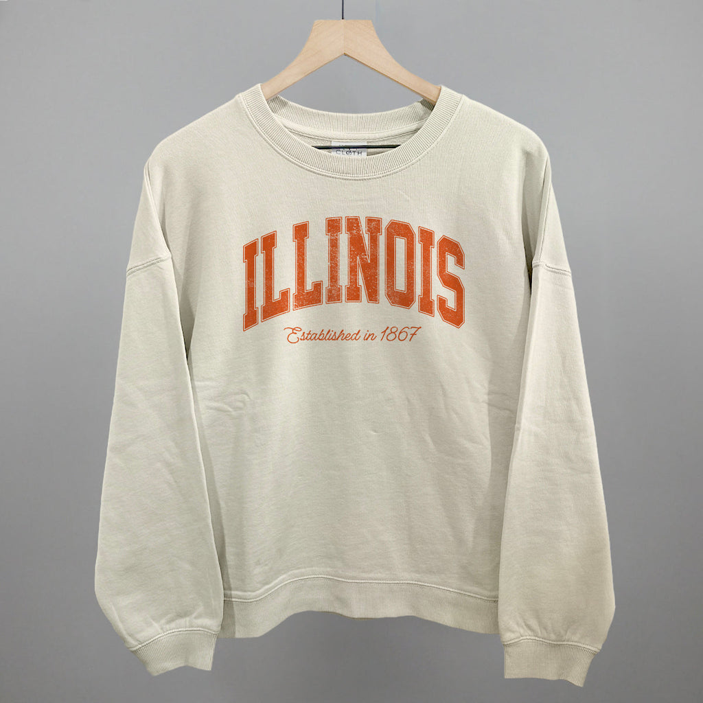 Illinois Varsity Arch T-Shirts, Hoodie, Sweatshirt | RetroVerseTees.com (Image 1)