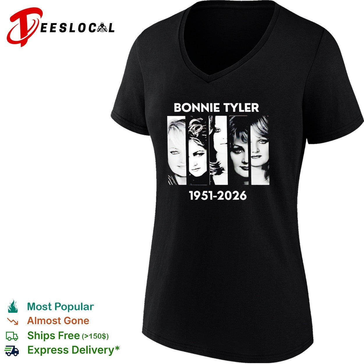 Bonnie Tyler 1951-2026 Memorial shirt