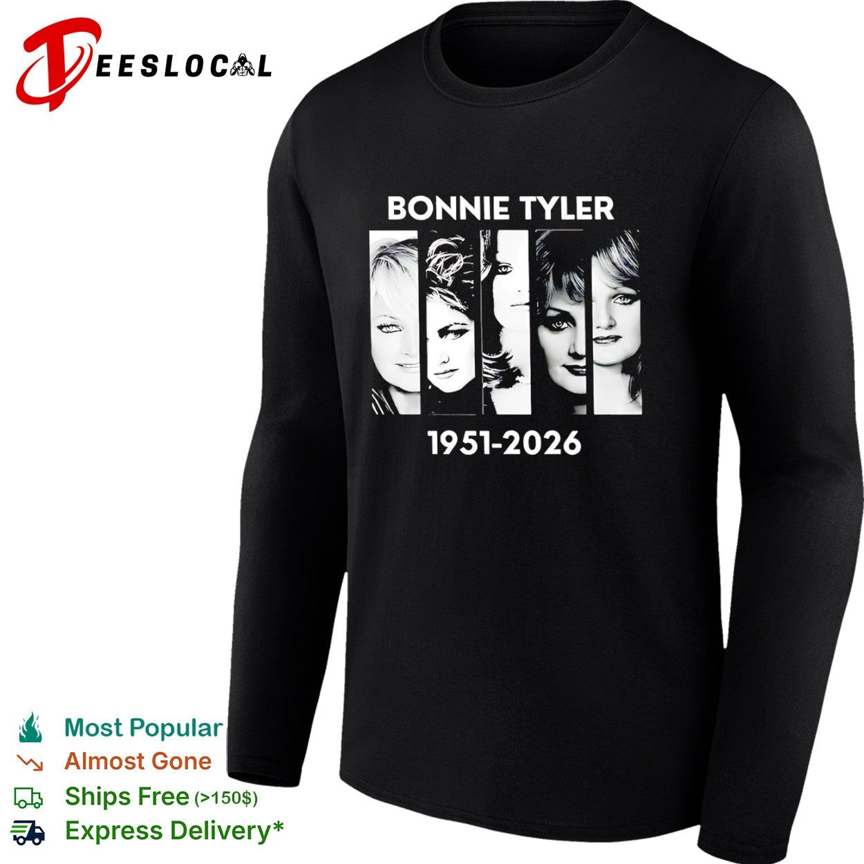 Bonnie Tyler 1951-2026 Memorial shirt