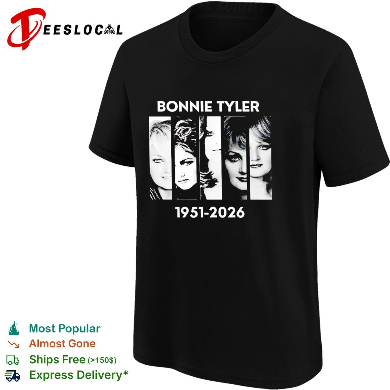 Bonnie Tyler 1951-2026 Memorial shirt