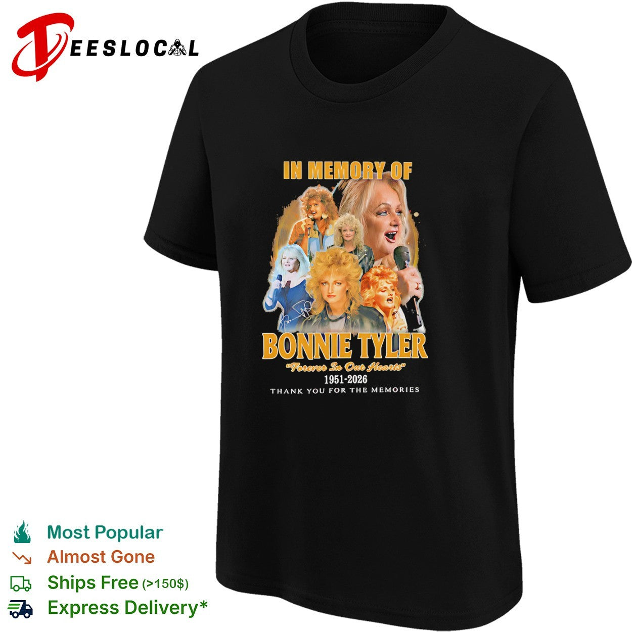 Bonnie Tyler In Memory Of Forever In Our Hearts 1951-2026 shirt