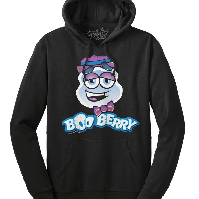 Boo Berry Cereal Logo Hooded Sweatshirt - Black T-Shirts, Hoodie | RetroVerseTees.com