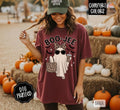 Boo-Jee Ghost Shirt Comfort Colors, Trendy Women's Halloween Tshirt Hoodie, Sweatshirt | RetroVerseTees.com