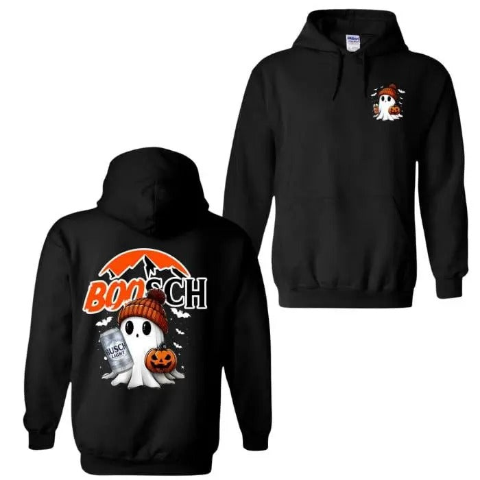 BooSch Light Halloween Boo 2 sides Hoodie for men and women pink hoodie T-Shirts, Sweatshirt | RetroVerseTees.com
