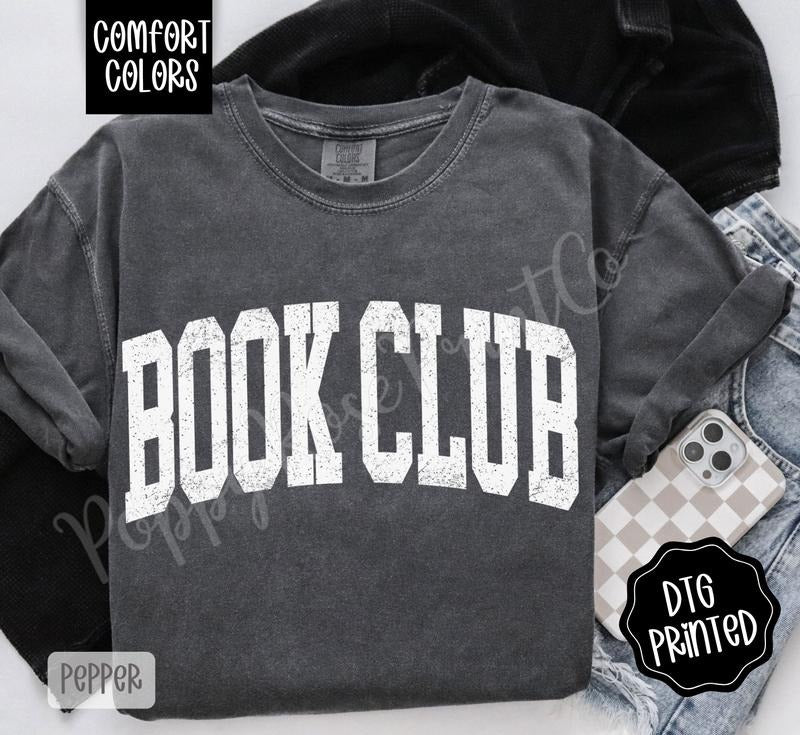 Book Club Comfort Colors TShirt, Trendy Women's Tee Hoodie, Sweatshirt | RetroVerseTees.com