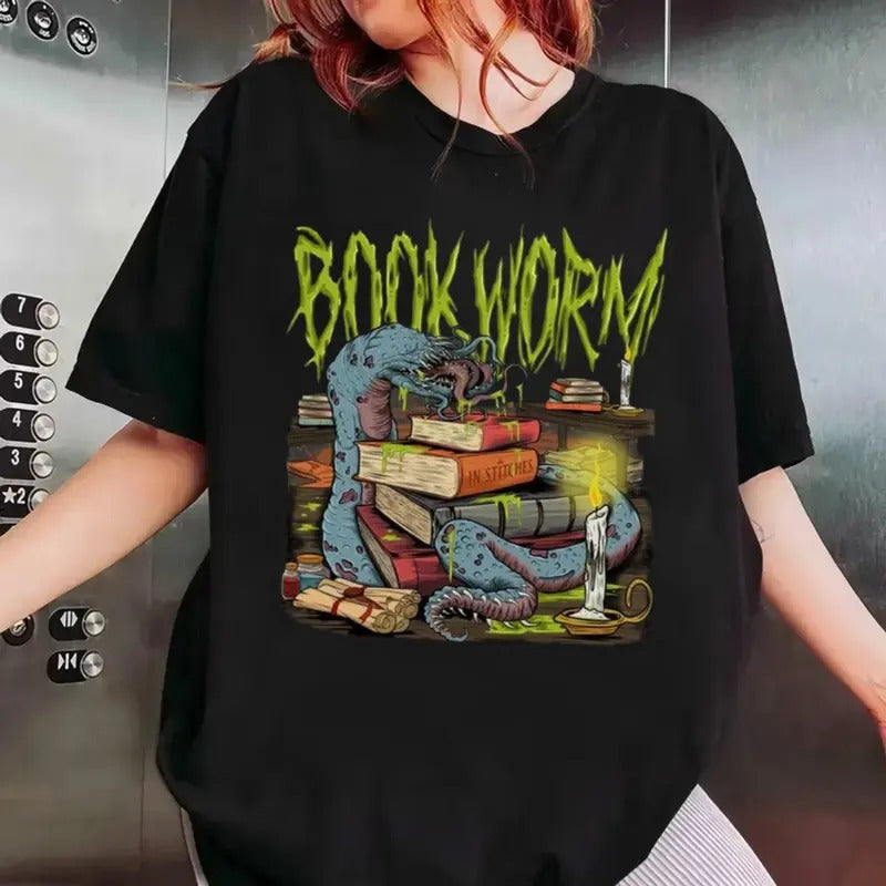 Book Worm Graphic Tee, Booktok, Gift For Readers, Bookish, Book Lover, Gift For Teacher, Unisex Short Sleeve Tee...