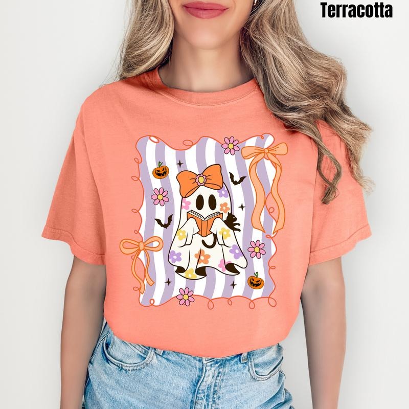 Bookish Ghost Girl Comfort Colors T-Shirt 'NLB' Hoodie, Sweatshirt | RetroVerseTees.com