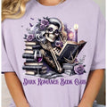 Bookish Skeleton Mom Shirt Dark Romance Reader Clipart Goth Book Lo Sassy Skull Reading Humor for Shirts digitalver...