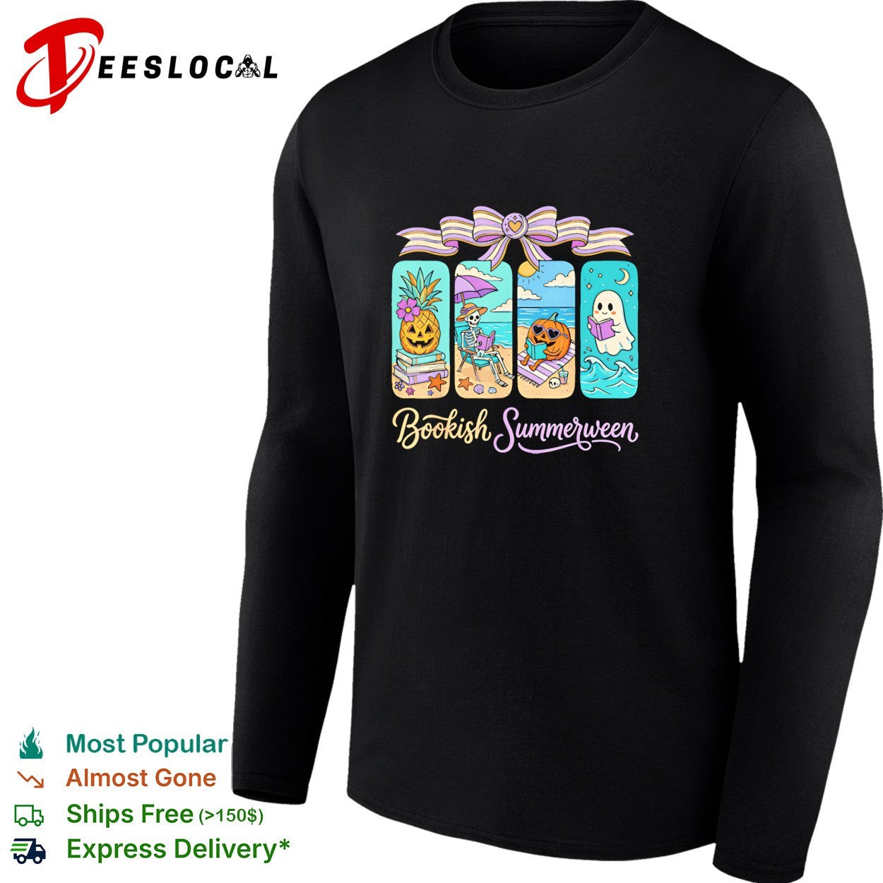 Bookish Summerween beach reading shirt
