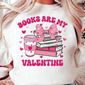 Books Are My Valentine Shirt, Book And Coffee Shirt, Valentine Gift for Book Lover, Gift For Teachers, Librarian Teacher...