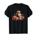 Books Coffee Autumn Leaves and Pumpkin Vintage Library T-shirt Made in USA Hoodie, Sweatshirt | RetroVerseTees.com