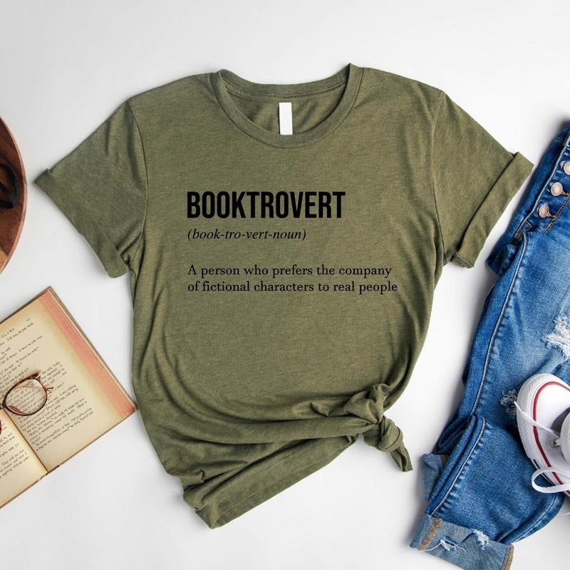 Booktrovert Shirt, Definition T-shirt, Librarian Hoodie, Book Lover Gift Sweatshirt, Bookish Tee, Funny Reading Lover...