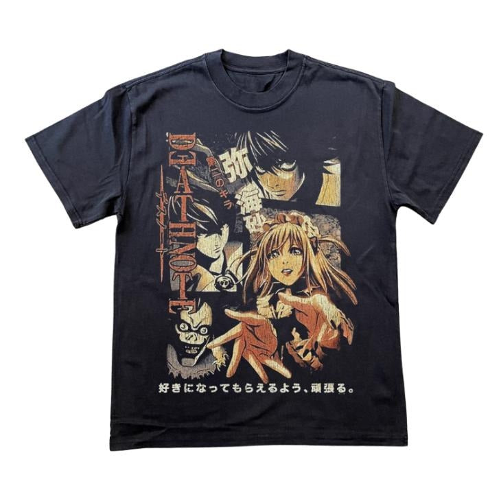 Boot Death Note T-Shirt, Death Note Shirt, Manga Anime Tshirt, Anime Clothing, Vintage Graphic Tees, Unisex Gothic Grunge...