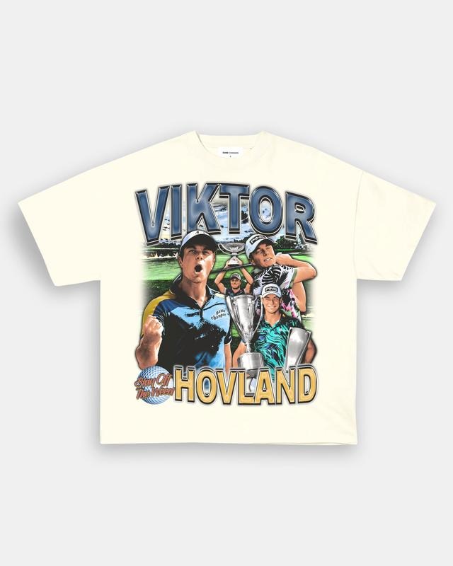 Bootleg Vintage 90s Style VIKTOR HOVLAND TEE T-Shirt Golf Casual Classic Cotton Fabric Hoodie, Sweatshirt