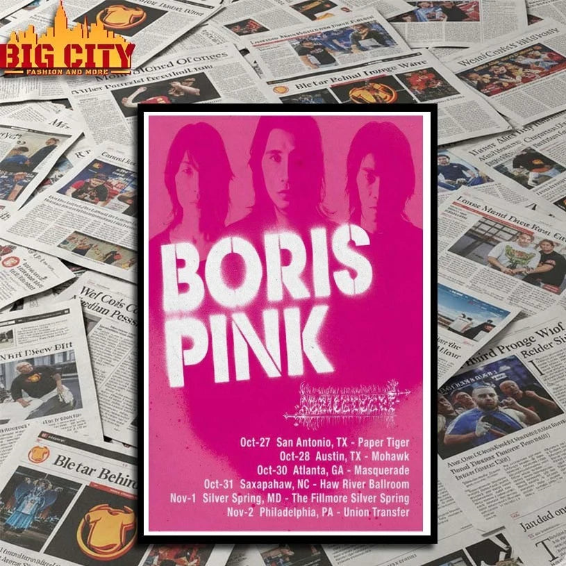 Boris Pink 2025 20th Anniversary Tour Poster shirt