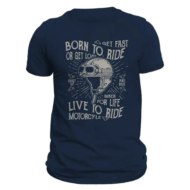 Born To Ride Biker For Life Men's T-Shirt Hoodie, Sweatshirt | RetroVerseTees.com