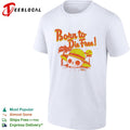 Born to Die Free skull beach straw hat palm trees shirt