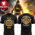 Boston Bruins Firefighter Appreciation Night 2025 Two Sided Shirt