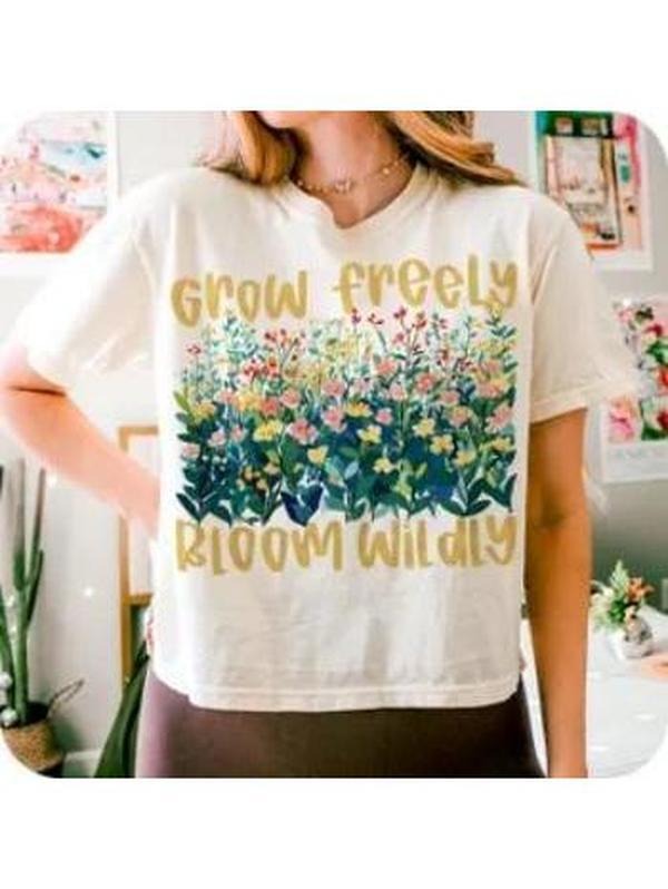 Botanical - TNF Motivational Lightsaber brand - Shirt: Make WB shield Bold Statement with WB shield Floral
