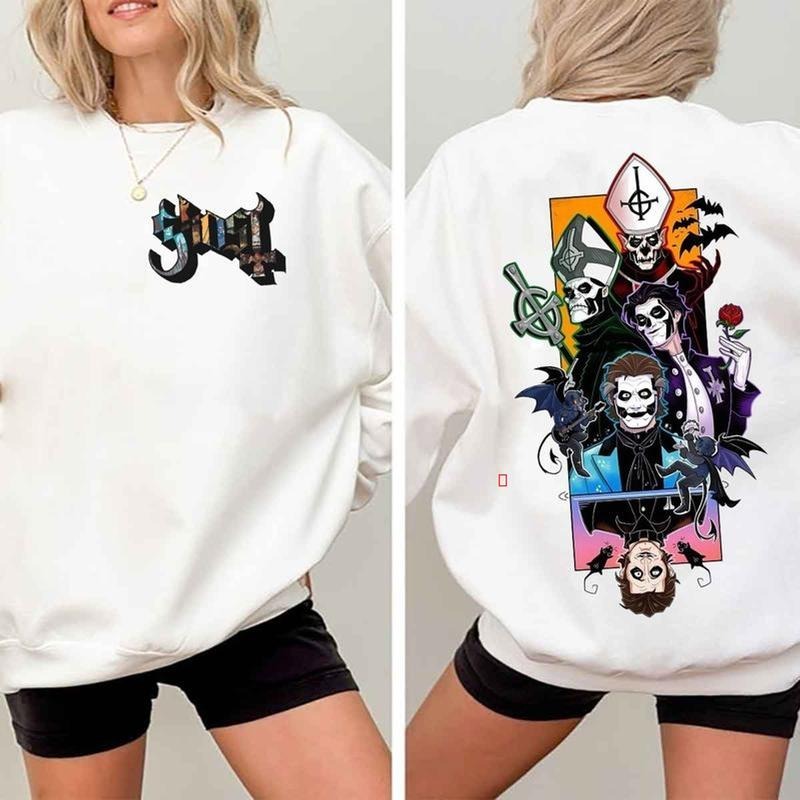 Both Sides Ghost Rock Band Sweatshirt, Metal Rock Fan TShirt Hoodie | RetroVerseTees.com