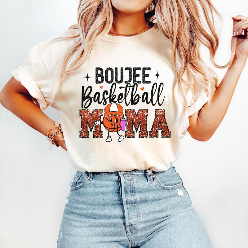 Boujee Basketball Mama T-Shirt, Basketball T-Shirt, Sports T-Shirt Hoodie, Sweatshirt | RetroVerseTees.com