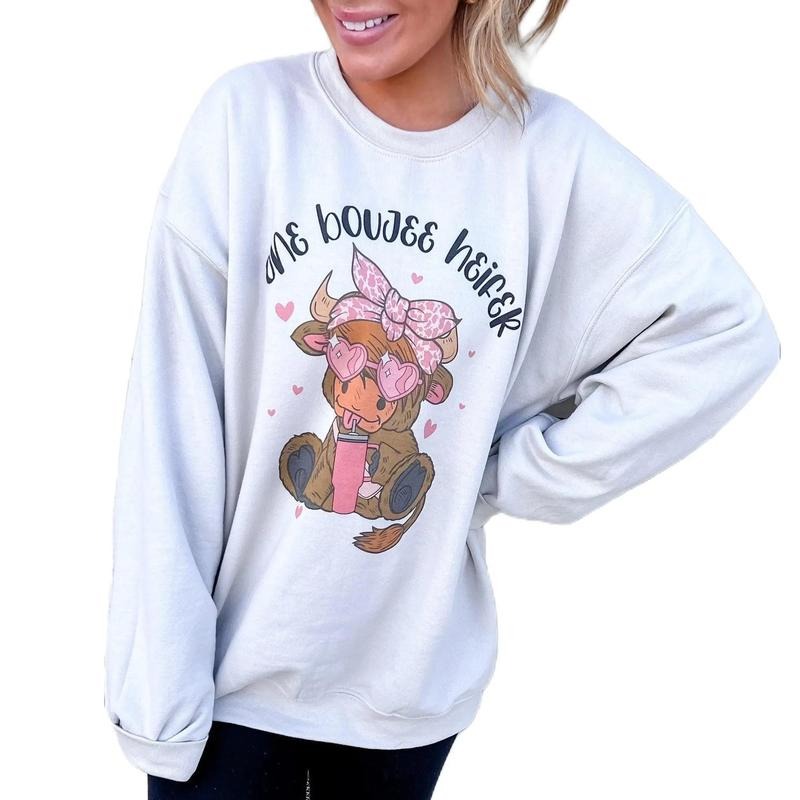 Boujee Heifer Graphic Top T-Shirts, Hoodie, Sweatshirt | RetroVerseTees.com