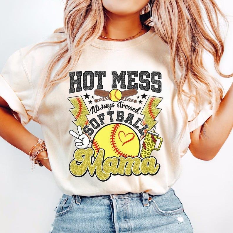 Boujee Softball Mama Shirt, Chic Sports sweatshirt, Stylish Mama T-Shirt Hoodie | RetroVerseTees.com