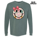 Bow Christmas Happy Face Long Sleeve Comfort Colors T-Shirt 'NLB' Hoodie, Sweatshirt | RetroVerseTees.com