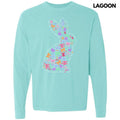 Bow Filled Bunny Long Sleeve Comfort Colors T-Shirt 'NLB' Hoodie, Sweatshirt | RetroVerseTees.com