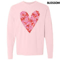 Bow Filled Heart Long Sleeve Comfort Colors T-Shirt 'NLB Hoodie, Sweatshirt | RetroVerseTees.com