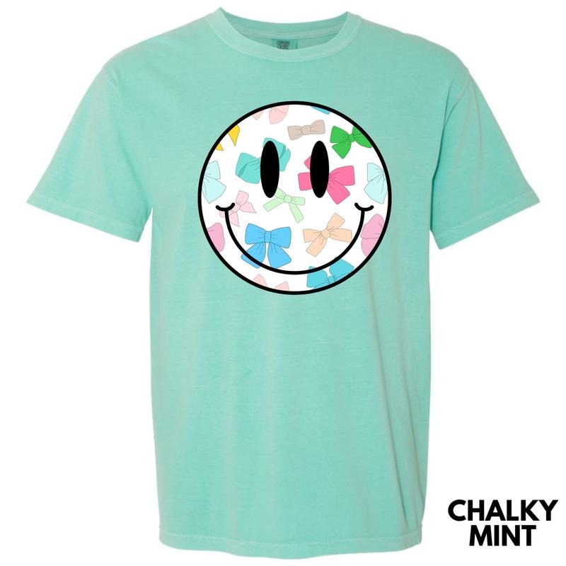 Bow Happy Face Comfort Colors T-Shirt 'NLB' Hoodie, Sweatshirt | RetroVerseTees.com