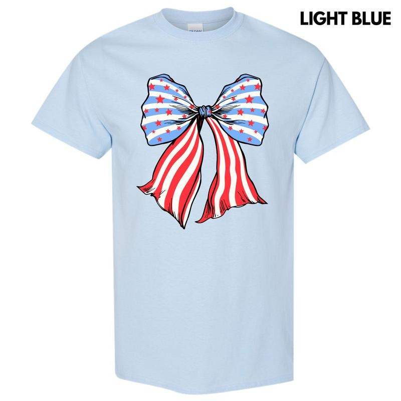 Bow-tiful Stars & Stripes Gildan Short Sleeve T-Shirt 'NLB' Hoodie, Sweatshirt | RetroVerseTees.com
