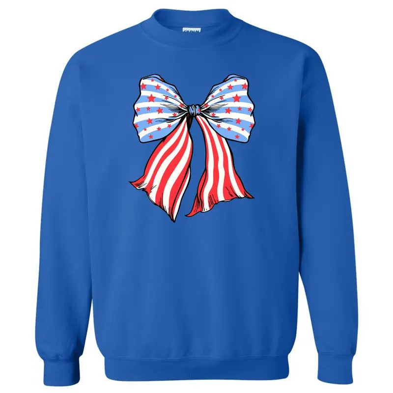 Bow-tiful Stars & Stripes Sweatshirt 'NLB' T-Shirts, Hoodie | RetroVerseTees.com